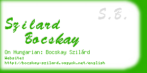 szilard bocskay business card