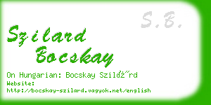 szilard bocskay business card